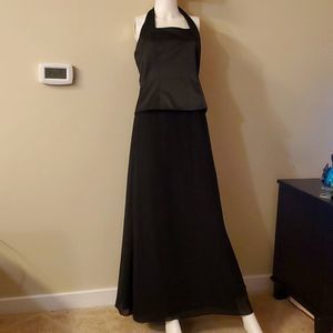 Chadwick's black floor length halter dress, NWT, 6